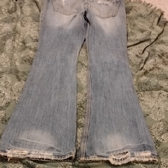 Hollister Blue Skinny Jeans Distressed Vintage Look 3R Vintage Y2K - Picture 12 of 15
